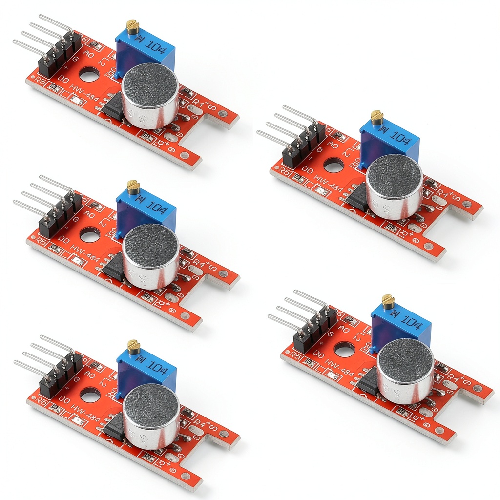 DUTTY sound sensor module connected to an Arduino board in a lab setting