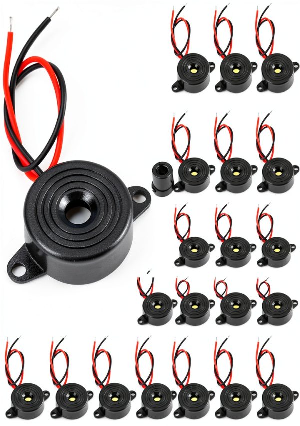 QWORK Piezo Transducer ABS Buzzer 12V 20 Pcs Set-0