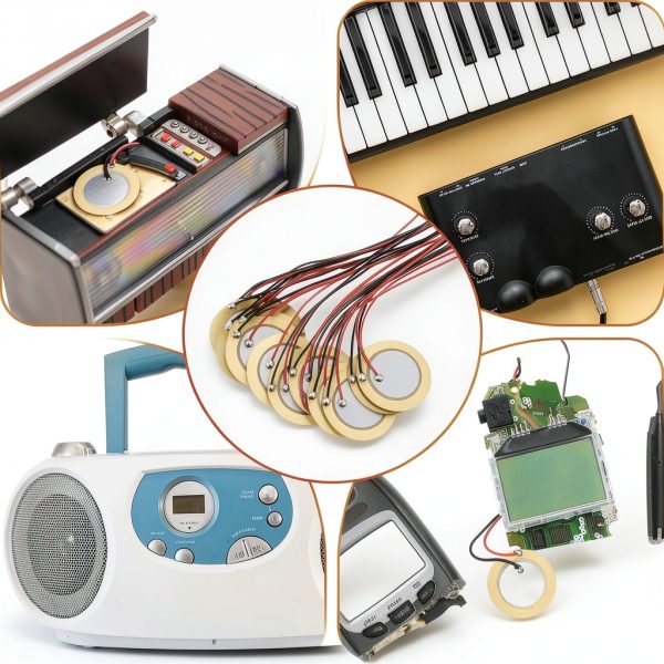 Piezo Transducers Pre-Wired Copper Porcelain Gold White-5