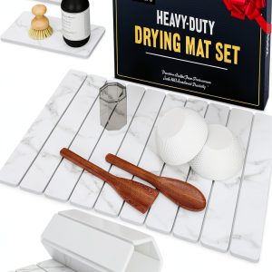Oleex Marble Dish Drying Mat Fast Drying Large Kitchen-0