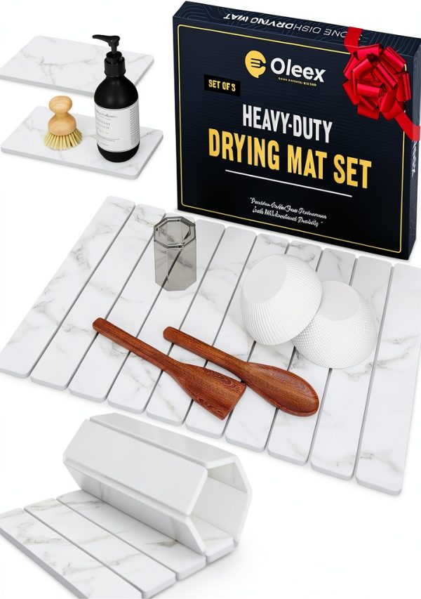 Oleex Marble Dish Drying Mat Fast Drying Large Kitchen-0