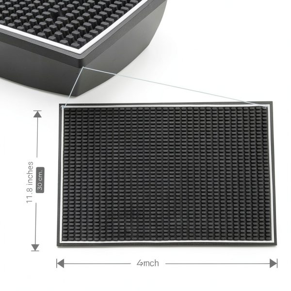 Black Rubber Bar Mat for Coffee and Cocktail Lovers-1