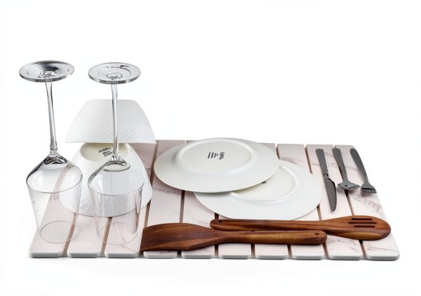 Oleex Marble Dish Drying Mat Fast Drying Large Kitchen-5