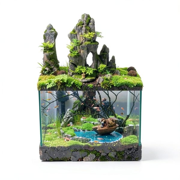 Aquarium Plant YIZIMONA Mini Leaf and Long Hair Grass 10g+8g Carpet-2